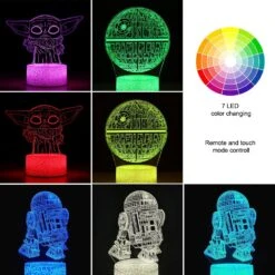 3D Illusion Star Wars Night Light For Kids. 3 Patterns Baby Yoda LED Night Lamp, Baby Yoda Toys 7 Color 16 Changes, Great Christmas Birthday Gifts For Star Wars Fans Boys Girls -Xmas Lighting Shop 711qvYfLQjL. AC SL1000