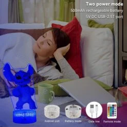Honfenfa Stitch Light,Stitch Night Light With Remote & Smart Touch,7 Colors + 16 Colors Changing Opreated,Stitch Lamp For Children's Room Decoration,Children's Day Gift, Christmas Gifts 10 Honfenfa Stitch Light,Stitch Night Light With Remote & Smart Touch,7 Colors + 16 Colors Changing Opreated,Stitch Lamp For Children's Room Decoration,Children's Day Gift, Christmas Gifts -Xmas Lighting Shop 7123pA69KuL. AC SL1500