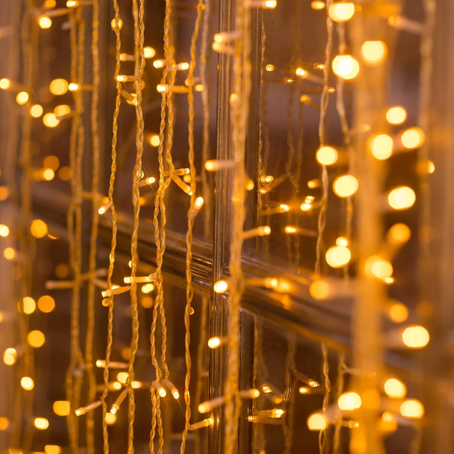 Twinkle Star 360 LED Christmas Icicle Lights Outdoor Dripping Ice Cycle Lights, 29.5ft 8 Modes Curtain Fairy Lights With 60 Drops, Indoor Xmas Holiday Wedding Party Decorations, Warm White 7 Twinkle Star 360 LED Christmas Icicle Lights Outdoor Dripping Ice Cycle Lights, 29.5ft 8 Modes Curtain Fairy Lights With 60 Drops, Indoor Xmas Holiday Wedding Party Decorations, Warm White - Image 7