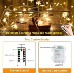 Traveant Star Lights Star String Lights 15Ft 50 LED Star Fairy Lights Battery Operated Waterproof Indoor Outdoor Twinkle Christmas Lights For Bedroom Party Wedding Xmas Tree Decoration (Warm White) 13 Traveant Star Lights Star String Lights 15Ft 50 LED Star Fairy Lights Battery Operated Waterproof Indoor Outdoor Twinkle Christmas Lights For Bedroom Party Wedding Xmas Tree Decoration (Warm White) -Xmas Lighting Shop 712FG2ADvqL. AC SL1500