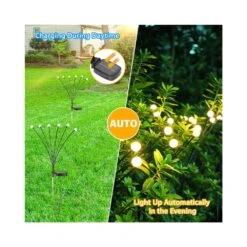 Brightever 【𝐔𝐩𝐠𝐫𝐚𝐝𝐞𝐝 Solar Lights Outdoor Waterproof - Swaying Solar Garden Lights, Firefly Lights With Highly Flexible Copper Wires, Yard Pathway Christmas Landscape Stake Lights, 2 Packs -Xmas Lighting Shop 712O6V R8LL. AC SR10001000