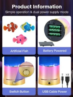 SENCU Gifts For Kids Adults, Fake Fish Lava Lamp, USB Powered Aquarium Night Lights Color Changing Lamps, Home Office Decoration Lamp, Gift For Christmas Birthdays Holidays(Gold-Pink) 11 SENCU Gifts For Kids Adults, Fake Fish Lava Lamp, USB Powered Aquarium Night Lights Color Changing Lamps, Home Office Decoration Lamp, Gift For Christmas Birthdays Holidays(Gold-Pink) -Xmas Lighting Shop 712cRXiJrHL. AC SL1500