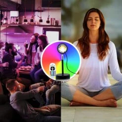 Mydethun Fathers Day Gift 16 Colors Sunset Lamp Projector - 360 Degree Rotation, Remote Control, Romantic LED Lights Floor Lamp For Bedroom, Photography, Home, Mood, Christmas Decor & Office -Xmas Lighting Shop 712r0xBp0KL. AC SL1500