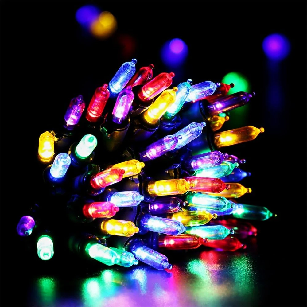 RECESKY Christmas String Lights With Built-in Timer - 50 LED 19ft Fairy Battery Operated Mini String Light For Outdoor Indoor Garden Party House Wreath Xmas Decor Christmas Tree Decoration Multi Color 2 RECESKY Christmas String Lights With Built-in Timer - 50 LED 19ft Fairy Battery Operated Mini String Light For Outdoor Indoor Garden Party House Wreath Xmas Decor Christmas Tree Decoration Multi Color - Image 2