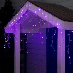 YEGUO 400 LED Purple Halloween Lights Outdoor Waterproof, 33ft 80 Drops Icicle Lights Christmas Lights Connectable, 8 Modes Halloween Lights With Memory For Fireplace Home Indoor Halloween Decor -Xmas Lighting Shop 713867QM1aL. AC SL1500