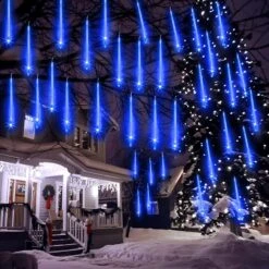 EAGWELL Blue Meteor Lights Outdoor, 20 Inches 10 Tube 540 LED Christmas Meteor Shower Lights Waterproof Meteor LED Lights Falling Rain Lights For Garden Yard Porch Wedding Party Christmas Decor -Xmas Lighting Shop 713ad3dHvJL. AC SL1500
