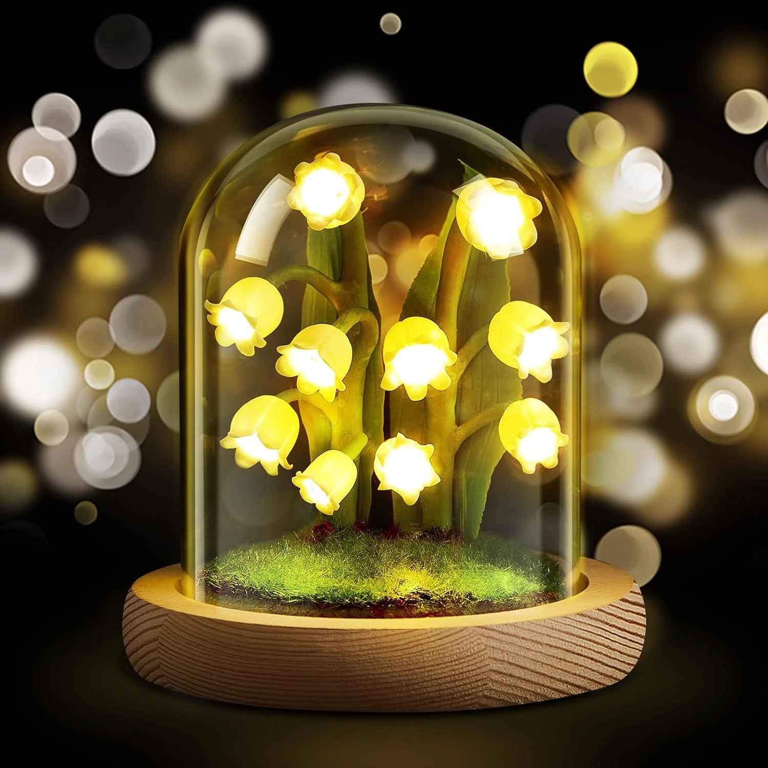 Lily Of The Valley Flower Gifts For Women Glass Flowers Lily Of The Valley Flower Decor Flower Lamp For Women Birthday Anniversary Thanksgiving Christmas Valentine's Day Mother's Day 2 Lily Of The Valley Flower Gifts For Women Glass Flowers Lily Of The Valley Flower Decor Flower Lamp For Women Birthday Anniversary Thanksgiving Christmas Valentine's Day Mother's Day - Image 2