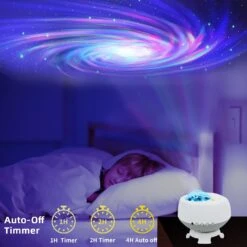 Star Projector Galaxy Light Projector With Remote Control & Bluetooth Music Speaker, Star Aurora Timing 3 In 1 For Gaming Room, Bedroom, Ceiling, Home Decor Ambience Party Light Christmas Gift -Xmas Lighting Shop 7143RDCEWLL. AC SL1500