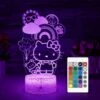 HONRG Kitty Lamp Cat Night Light For Kids Kitty Room Decor Lights Kitty Gifts Cute Lamp With Remote & Smart Touch 16 Colors Dimmable Bedroom Decoration Gifts For Christmas Birthday Girls