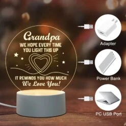 Afterprints Gifts For Grandpa, Grandpa Birthday Gifts Engraved Night Light, Grandpa Fathers Day Lamp Gifts, Personalized Gifts For Grandpa, Best Christmas Present For Grandfather -Xmas Lighting Shop 714AAipdVvL. AC SL1500
