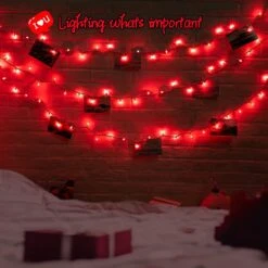 Christmas Red Mini String Lights, 100 Count 26.5 Feet Detachable Incandescent Bulb Waterproof Red Fairy Lights Plug In For Indoor Outdoor Party Patio Valentine's Day Decoration, White Wire -Xmas Lighting Shop 714RvqjzISL. AC SL1500