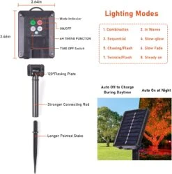 Blingstar Solar Fairy Lights, 2 Pack Each 100 LED 8 Modes Orange Halloween Lights, Solar String Lights Outdoor Waterproof For Tree Garden Patio Yard Party Wedding Christmas Decoration, 33ft -Xmas Lighting Shop 714S00Fg7L. AC SL1500