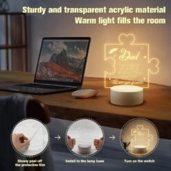 BeauGift Gifts For Dad Engraved Night Light, Dad Gifts From Daughter Son, Dad Birthday Gift From Daughter Son, To My Dad Gifts Best Dad Ever, Thanksgiving Christmas Gifts For Dad -Xmas Lighting Shop 714S1GoReAL. AC SL1500