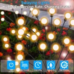 Lanthium 8 Pack Solar Firefly Lights Outdoor Waterproof With 8 LEDs, Solar Powered Outdoor Lights - Swaying Solar Garden Lights - Warm White Solar Powered Firefly Lights, Christmas Lights For Garden 10 Lanthium 8 Pack Solar Firefly Lights Outdoor Waterproof With 8 LEDs, Solar Powered Outdoor Lights - Swaying Solar Garden Lights - Warm White Solar Powered Firefly Lights, Christmas Lights For Garden -Xmas Lighting Shop 714pKSooUFL. AC SL1500