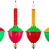 4 Pack Replacement Bubble Lights Bulbs Red Green Yellow Orange Bubble Lights For Christmas Tree Fluid Light C7/E12 Candelabra Base Christmas Light Bulbs