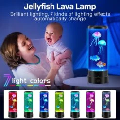 Jellyfish Lava Lamp, Color Changing Jellyfish Tank Aquarium Lamps, Bedroom Desktop Sleep Lamp, Night Light For Kids Room Decor, Relax Birthdays Christmas Gifts For Girls Boys Adults -Xmas Lighting Shop 7150TFX3aML. AC SL1500