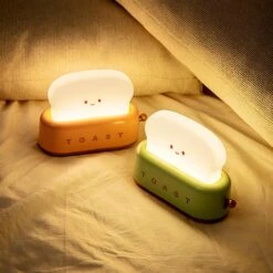 Cute Toast Night Lamp,Dimmable LED Night Light Rechargeable Desk Lamp With Timer, Portable Bedroom Bedside Lamps,Christmas Decor Lights For Baby Girls Boys Sleep (Green) -Xmas Lighting Shop 715WutPrbL. AC SL1500