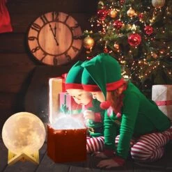 Moon Lamp Moon Night Light,16 Colors Moon Light With Stand & Remote &Touch Control And USB Rechargeable Decorative Lamp For Girls Kids Christmas Party Gift（6 Inch) -Xmas Lighting Shop 715euJAXohL. AC SL1500