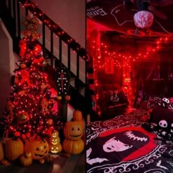 JMEXSUSS 250 LED Red Halloween String Lights With 8 Modes, 91.5ft Expandable Christmas Lights Outdoor Waterproof, Red LED Lights Indoor For Tree Patio Bedroom Party Christmas Halloween Decorations -Xmas Lighting Shop 715i7AiMmDL. AC SL1500