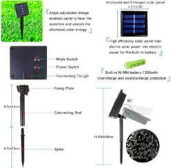 2-Pack Each 200LED 72FT Solar String Lights Outdoor Waterproof, Upgraded Green Wire Solar Christmas Lights Outdoor, 8 Modes Fairy Lights For Party Christmas Decorations Wedding Tree (Yellow) -Xmas Lighting Shop 715kPL16AWL. AC SL1378