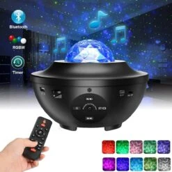 BS ONE Star Projector, Galaxy Projector, Ocean Wave Night Light Starry Light Projector For Kids Bedroom/Game Rooms/Christmas Decoration With Bluetooth Speaker And Remote Control -Xmas Lighting Shop 715mTOV4DKL. AC SL1200