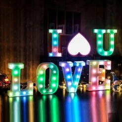 Marquee Light Up Letters LED Letter Lights Alphabet Battery Powered Seven Colors Auto-Changing Lighted Letters For Party Birthday Wedding Bar Christmas Girls Room Decoration A -Xmas Lighting Shop 7164bMGibYL. AC SL1500