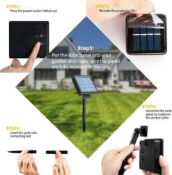 YAOZHOU Solar String Lights Outdoor Waterproof Warm White 2Pack Total 200LED 66Ft 8 Modes Copper String Lights Fairy Lights For Christmas Garden, Patio, Fence, Balcony, Outdoors -Xmas Lighting Shop 7167jmumlRL. AC SL1119