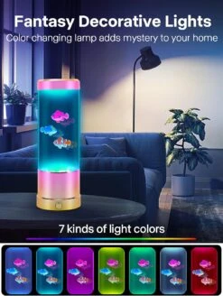 SENCU Gifts For Kids Adults, Fake Fish Lava Lamp, USB Powered Aquarium Night Lights Color Changing Lamps, Home Office Decoration Lamp, Gift For Christmas Birthdays Holidays(Gold-Pink) 9 SENCU Gifts For Kids Adults, Fake Fish Lava Lamp, USB Powered Aquarium Night Lights Color Changing Lamps, Home Office Decoration Lamp, Gift For Christmas Birthdays Holidays(Gold-Pink) -Xmas Lighting Shop 716CKVxjyQL. AC SL1500