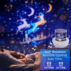 AWATIN Night Light Projector For Kids, Ocean Star Sky Projector, With Built-in Bluetooth Musics Player & Rechargeable Night Light For Bedroom Decorating Party Birthday Christmas Gifts -Xmas Lighting Shop 716DVSHardL. AC SL1500