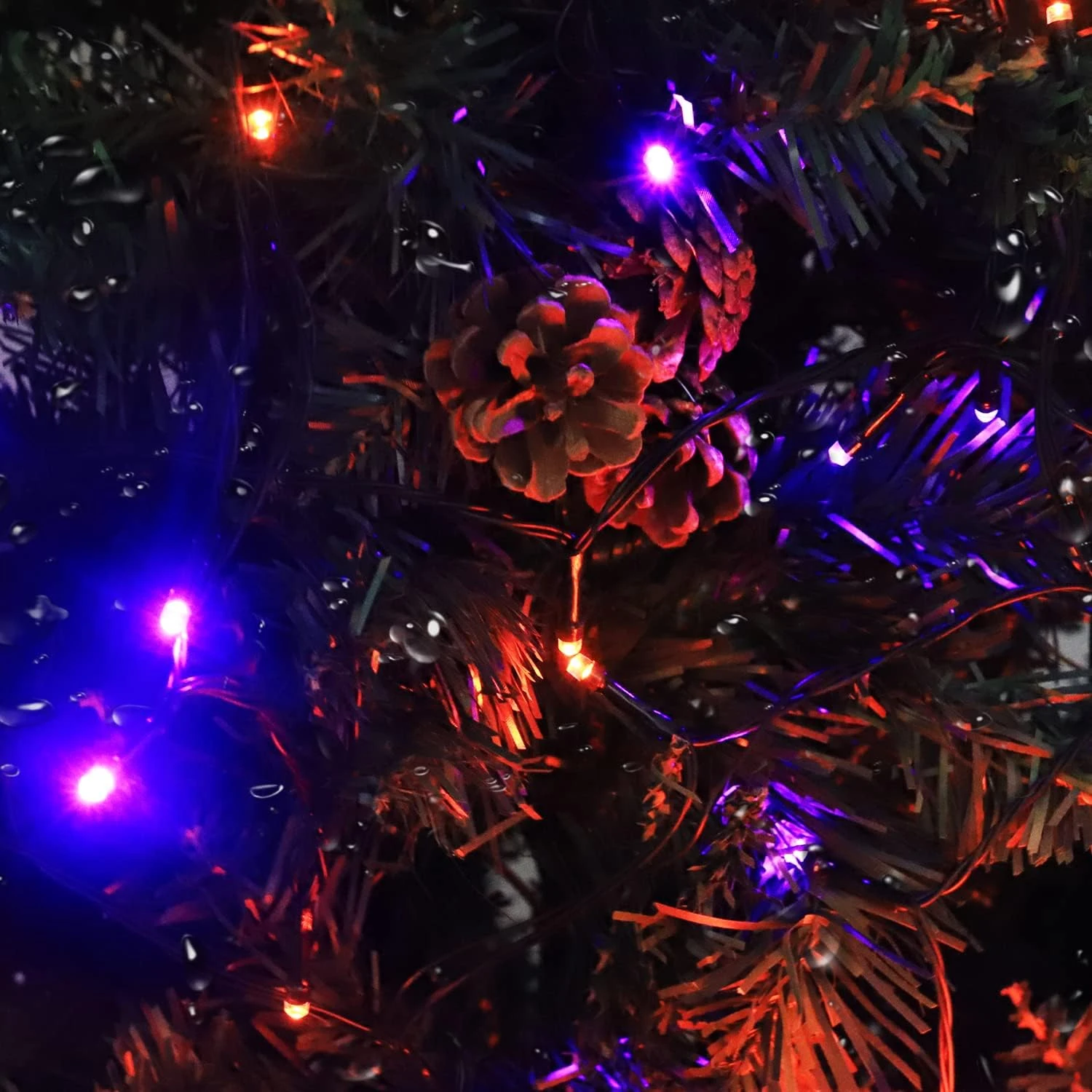 Vicila Halloween Solar String Lights Orange Purple, 2 Pack 200 LED Solar Lights Garden 8 Modes Fairy Lights For Christmas, Wedding, Party, Halloween Decorations-72ft(Purple&Orange) 4 Vicila Halloween Solar String Lights Orange Purple, 2 Pack 200 LED Solar Lights Garden 8 Modes Fairy Lights For Christmas, Wedding, Party, Halloween Decorations-72ft(Purple&Orange) - Image 4