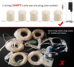 HAHOME 160Ft 480 LEDs Connectable Rope Lights, Color Changing Waterproof String Lights For Halloween,Christmas Decor -Xmas Lighting Shop 716grRWc5XL. AC SL1500