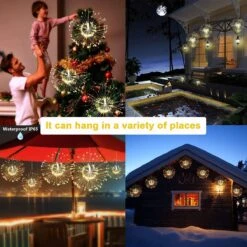 FOOING 4 Pack Firework Lights Led Copper Wire Starburst String Lights 8 Modes Battery Operated Fairy Lights With Remote,Wedding Christmas Decorative Hanging Lights For Party Patio Garden Decoration -Xmas Lighting Shop 7173s9ZQEKL. AC SL1200