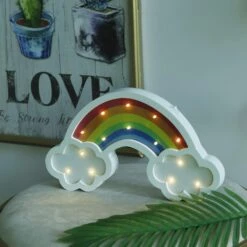 Sweet FanMuLin Rainbow LED Light Battery Operated Night Lights Rainbow LED Lamp Wall Decor For Living Room, Bedroom, Party, Christmas Birthday Gifts For Kids -Xmas Lighting Shop 7176abaZLvL. AC SL1500