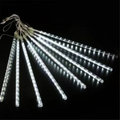 Twinkle Star Meteor Shower Rain Lights, Valentine Lights 30cm 8 Tubes 288 LED Iciclelight Snow Falling Christmas Lights Outdoor Raindrop Lights, Xmas Wedding Party Tree Holiday Decoration, White -Xmas Lighting Shop 717OTef7kNL. AC SL1500