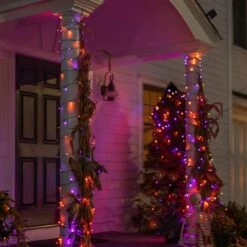 Dazzle Bright Halloween String Lights, 132FT 400 LED Connectable Black Wire 8 Modes String Lights, Waterproof Christmas Decorations For Indoor Outdoor Patio Party Holiday (Purple And Orange) -Xmas Lighting Shop 717SOObyGqL. AC SL1500