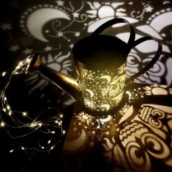 Solar Watering Can Lights Christmas Outdoor Garden Decorations, Solar Powered Elk Waterproof Garden Lights, Vintage Metal Garden Fairy Lights,Christmas Garden Decorations（Owl -Xmas Lighting Shop 717UlS5AxLL. AC SL1500