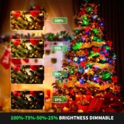 MZD8391 Color Changing Christmas String Lights Outdoor Indoor, 108FT 300 LED Warm White Multicolor Fairy Lights, END To END Connect, Waterproof Christmas Tree Lights Timer Remote -Xmas Lighting Shop 717aqrdpQEL. AC SL1000