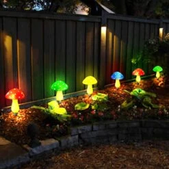 Newest Version 8-Pack Solar Mushroom Lights For Garden Decor, 8 Modes Waterproof Outdoor Multi-Colored Mushroom LED Fairy Lamp For Christmas Halloween Garden Yard Lawn -Xmas Lighting Shop 717dVeTIvRL. AC SL1500