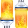CPPSLEE LED Flame Light Bulbs, 4 Modes Fire Light Bulbs, E26 Base Flame Bulb, Christmas Party, Indoor And Outdoor Home Decoration (Yellow, 2 Pack)