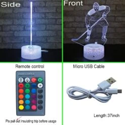 FlyonSea Kids Ice Hockey Gifts,Ice Hockey Toys 16 Color Changing Kids Night Light With Touch And Remote Control, Mens Ice Hockey Decor Light Birthday Christmas Gifts For Kids Boys Baby 11 FlyonSea Kids Ice Hockey Gifts,Ice Hockey Toys 16 Color Changing Kids Night Light With Touch And Remote Control, Mens Ice Hockey Decor Light Birthday Christmas Gifts For Kids Boys Baby -Xmas Lighting Shop 718OBzbS EL. AC SL1000