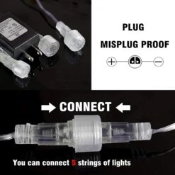 TW SHINE Christmas Meteor Shower Lights Outdoor, 288 LED 12" 8 Tubes Waterproof Christmas Lights Outdoor Plug In, Snow Falling Rain Icicle Xmas Lights Decorations, Warm White -Xmas Lighting Shop 718Q68r6yVL. AC SL1500 1