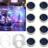 Solar Mason Jar Lights - Solar Fairy String Lights ,Lids With 8 Hangers.fairy Lights Solar Powered Outdoor Waterproof ,for Mason Jar Décor ,christmas Decorations,Patio Yard Garden Outdoor (No Jars)