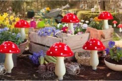 Homeleo Upgraded 8 Pack Red Mushroom Solar Lights For Outdoor Garden Decor, Waterproof Solar Powered Fairy Lights For Yard Fence Lawn Decking Pathway Landscape Lighting Halloween Christmas Decorations -Xmas Lighting Shop 719Y36FBjOL. AC SL1500