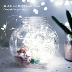 2 Packs Fairy Lights Battery Operated,16.5 FT 50 LEDs Christmas String Lights Remote Control Timer Twinkle String Lights 8 Modes Silver Wire Firefly Lights For Garden Party Indoor Decor-Cool White -Xmas Lighting Shop 719ggnQIBXS. AC SL1500