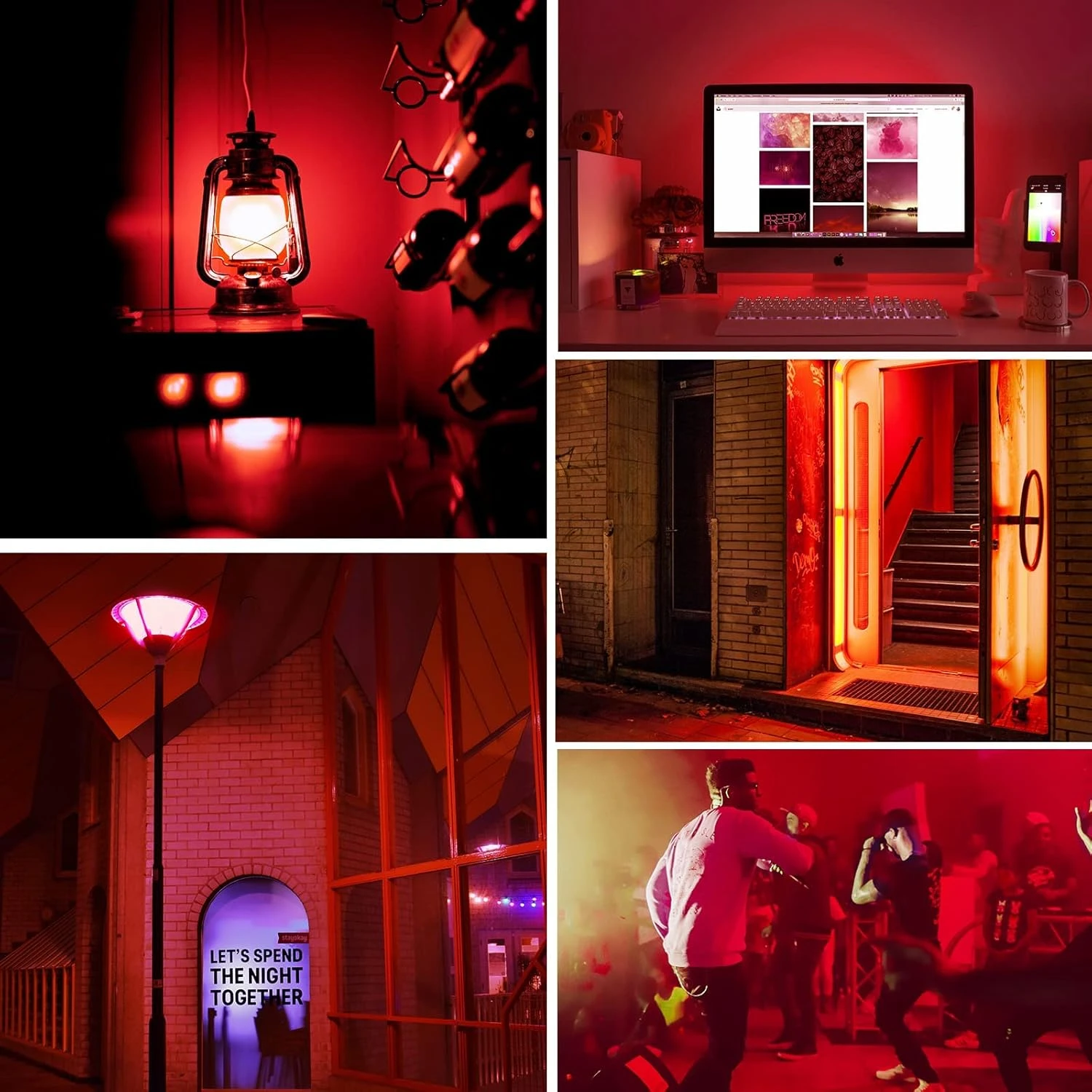 EDISHINE 4 Pack Red Light Bulbs, A19 LED Light Bulb 60W Equivalent, E26 Medium Base, 9W, Red Lights For Bedroom, Christmas Decoration, Porch, Garden, Home Lighting, Non-dimmable, UL Listed HNLA19F1 5 EDISHINE 4 Pack Red Light Bulbs, A19 LED Light Bulb 60W Equivalent, E26 Medium Base, 9W, Red Lights For Bedroom, Christmas Decoration, Porch, Garden, Home Lighting, Non-dimmable, UL Listed HNLA19F1 - Image 5