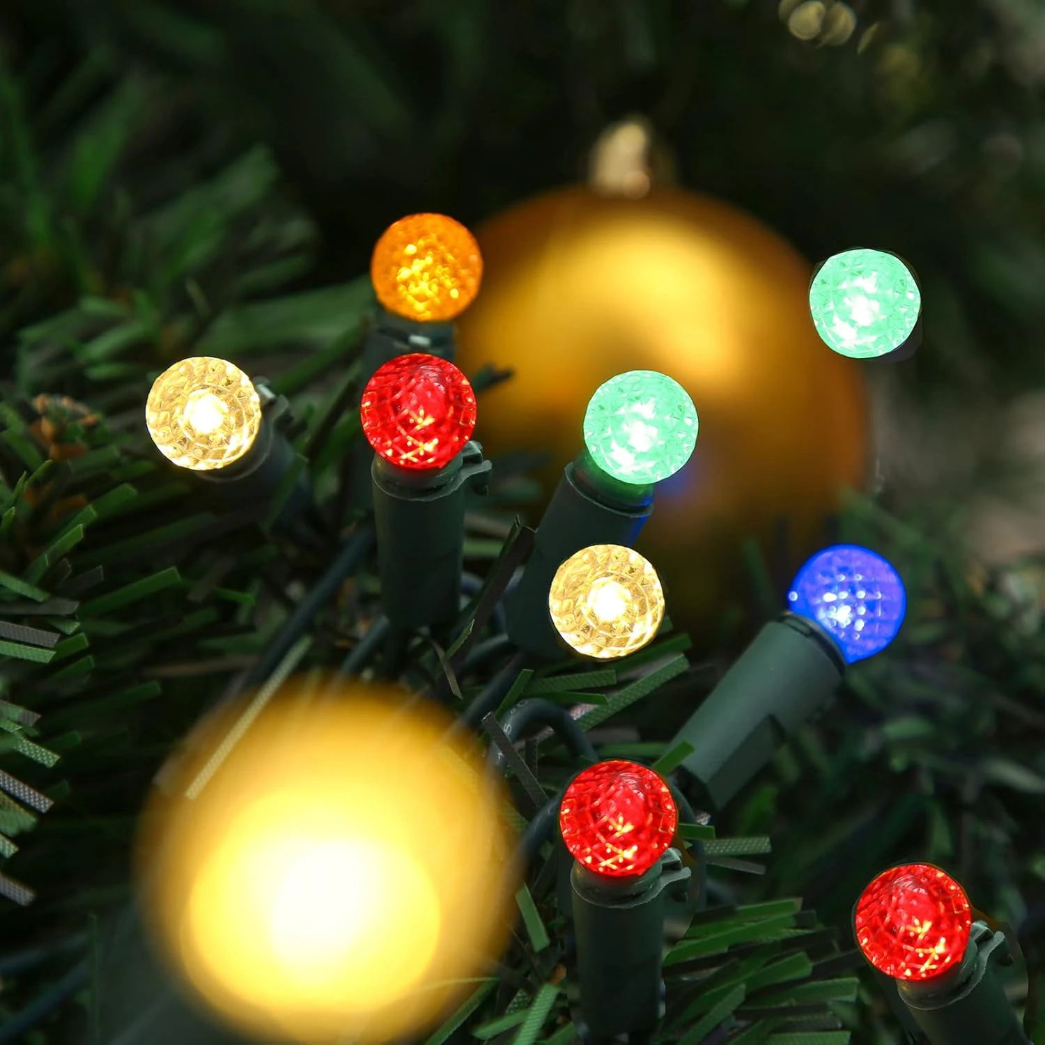 18.6Ft 50 LED Indoor Outdoor Decorative Christmas String Lights, Waterproof Globe Ball Fairy String Lights For Garden, Patio, Fence, Holiday, Party, Balcony (Multi-Colored) 4 18.6Ft 50 LED Indoor Outdoor Decorative Christmas String Lights, Waterproof Globe Ball Fairy String Lights For Garden, Patio, Fence, Holiday, Party, Balcony (Multi-Colored) - Image 4