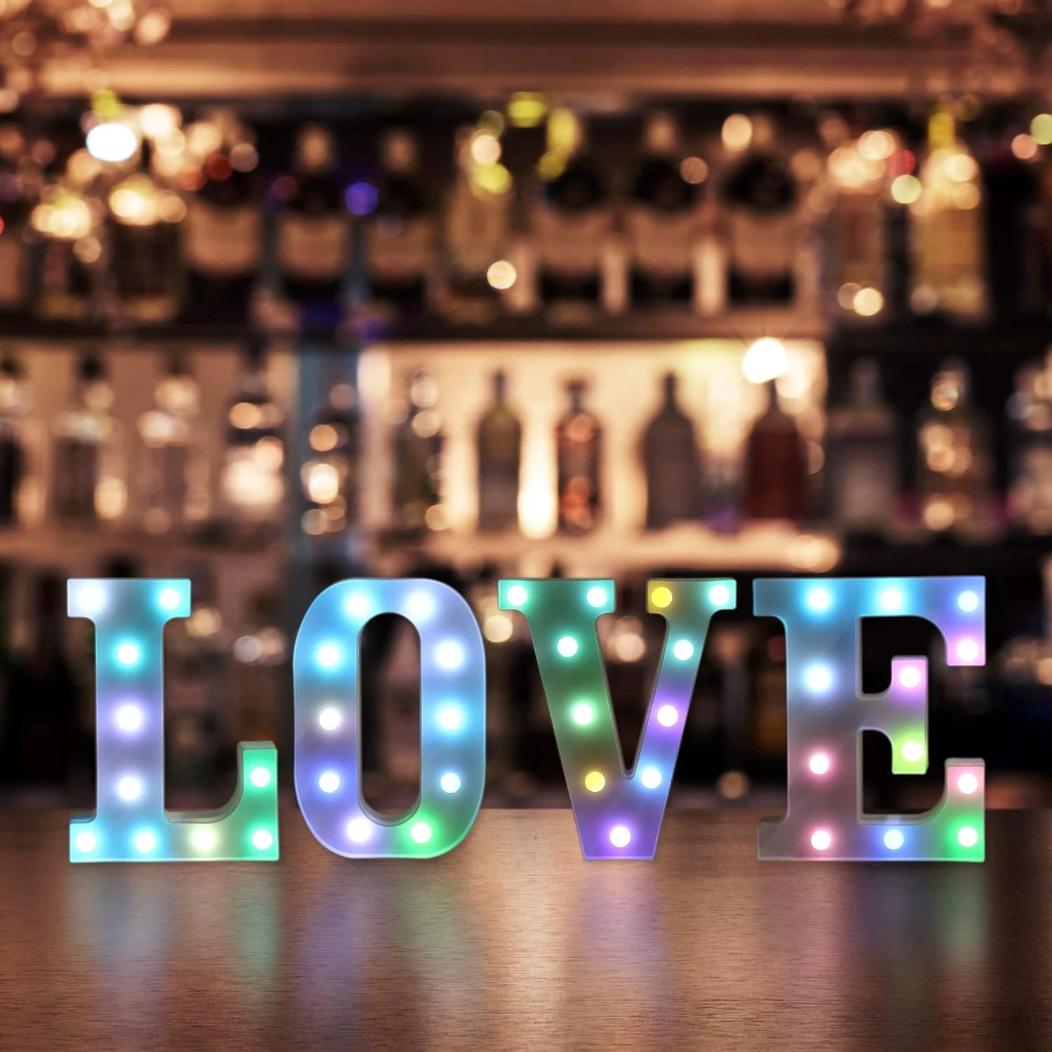 Foaky Colorful LED Letter Lights With Remote, Light Up Letters Sign For Night Light Wedding/Birthday Party Battery Powered Christmas Lamp Home Bar Decoration(A) 2 Foaky Colorful LED Letter Lights With Remote, Light Up Letters Sign For Night Light Wedding/Birthday Party Battery Powered Christmas Lamp Home Bar Decoration(A) - Image 2