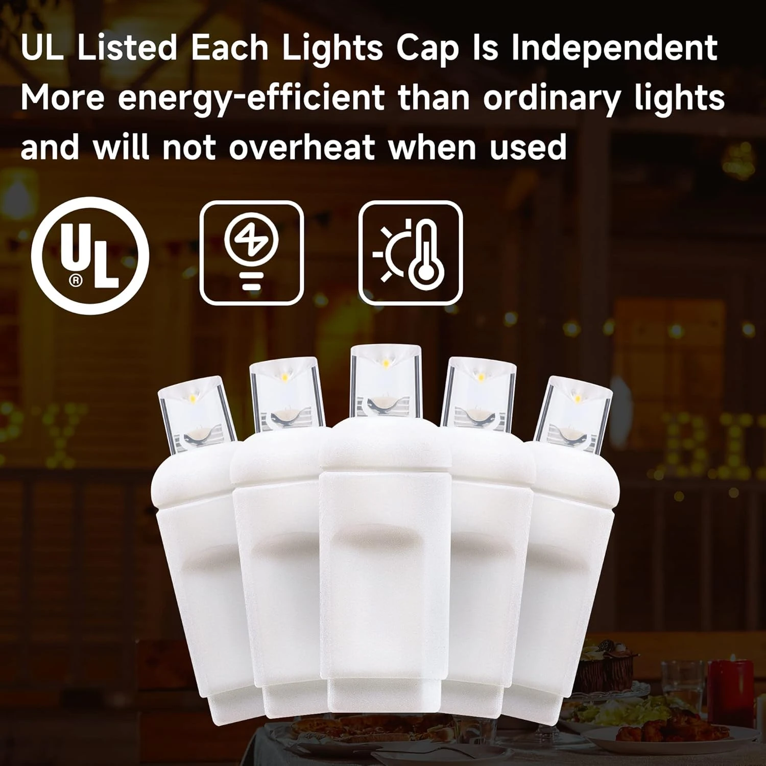 Erlandens 50ft 100 Cool White UL Certified LED Mini String Lights 5mm Wide Angle Christmas Lights Outdoor, Commercial Grade Holiday Lights IP65 Waterproof, Spacing 6in White Wire 2 Erlandens 50ft 100 Cool White UL Certified LED Mini String Lights 5mm Wide Angle Christmas Lights Outdoor, Commercial Grade Holiday Lights IP65 Waterproof, Spacing 6in White Wire - Image 2