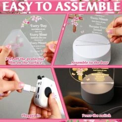 Christian Gift For Women Inspirational Jesus Religious Gifts Night Light Clear Acrylic Heart Sign For Christmas Gifts Decor Family Keepsake With Warm Colors LED Lamp Base (Every Day) -Xmas Lighting Shop 71A4Fs7M9L. AC SL1500