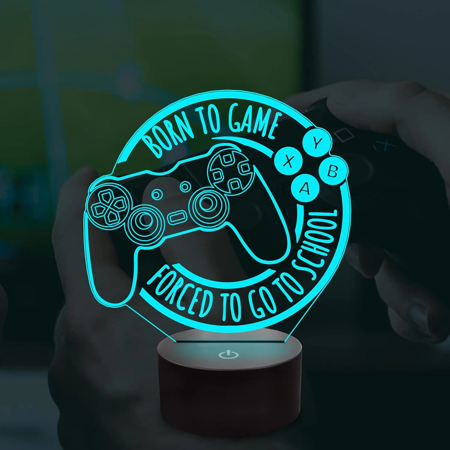 Anywin Game Night Light, Game Lamp For Kids, Game Console Night Light Gift, Christmas Holiday Birthday Gifts For Boys Boyfriend Him,Born To Game Forced To Go To School Lamp 3 Anywin Game Night Light, Game Lamp For Kids, Game Console Night Light Gift, Christmas Holiday Birthday Gifts For Boys Boyfriend Him,Born To Game Forced To Go To School Lamp - Image 3